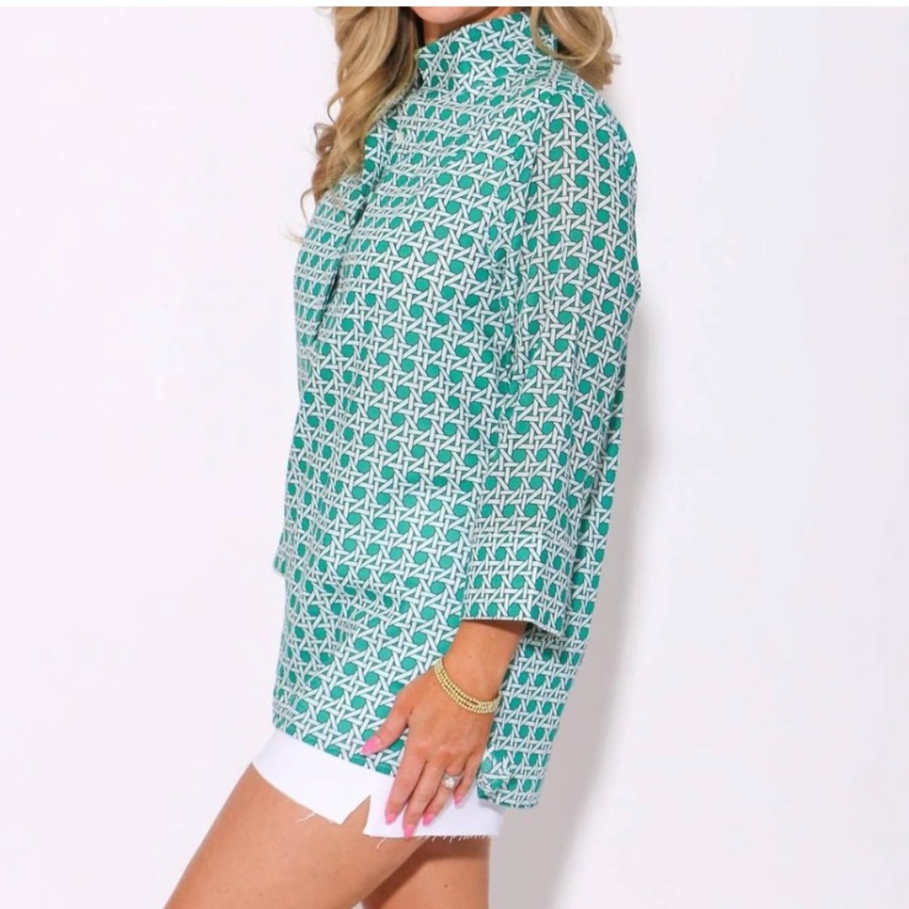 Jude Connally XXL cricket top tunic petite rattan jade green nwt - Picture 3 of 9